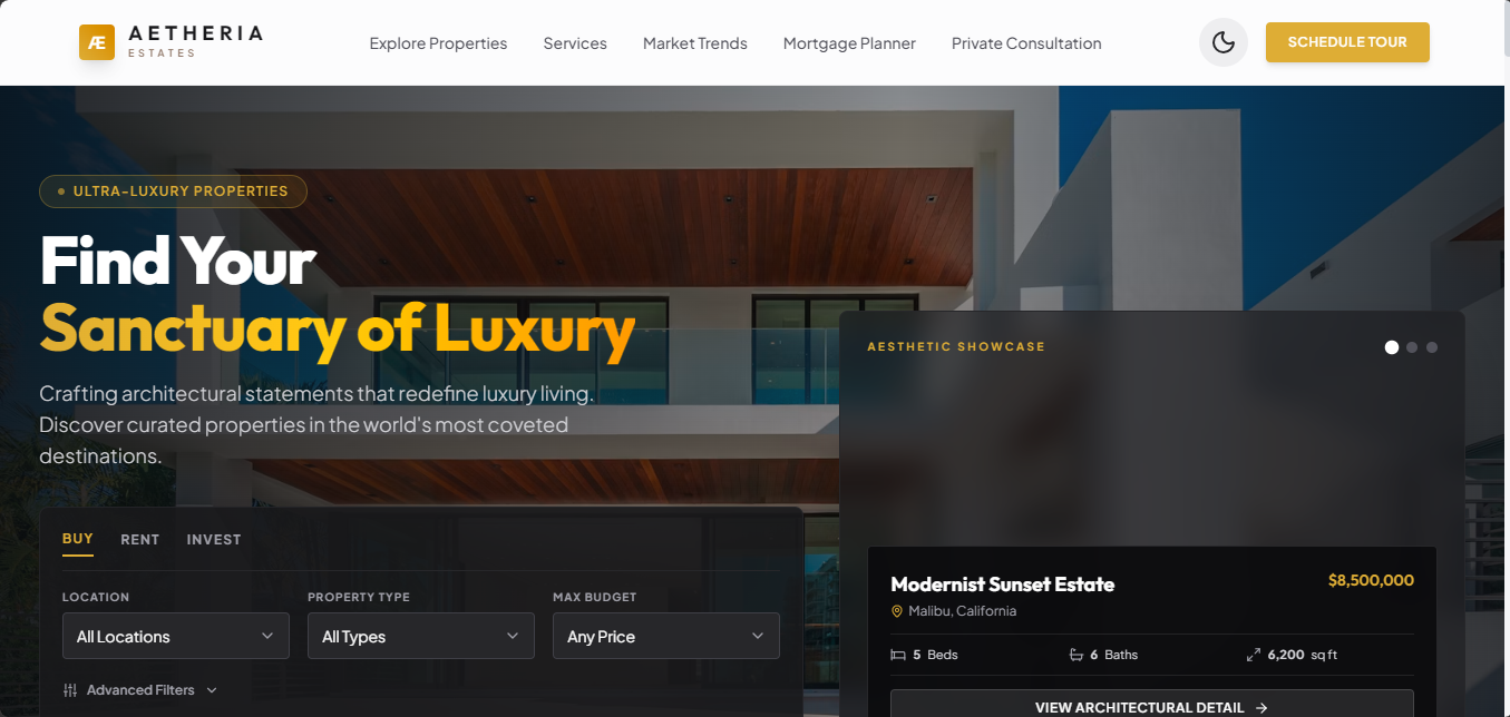 AETHERIA Estate interiors showcase