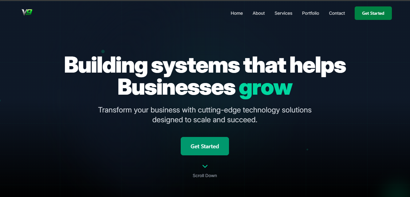 V9 Technologies agency website